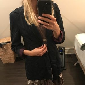 Navy boyfriend style Ann Taylor blazer